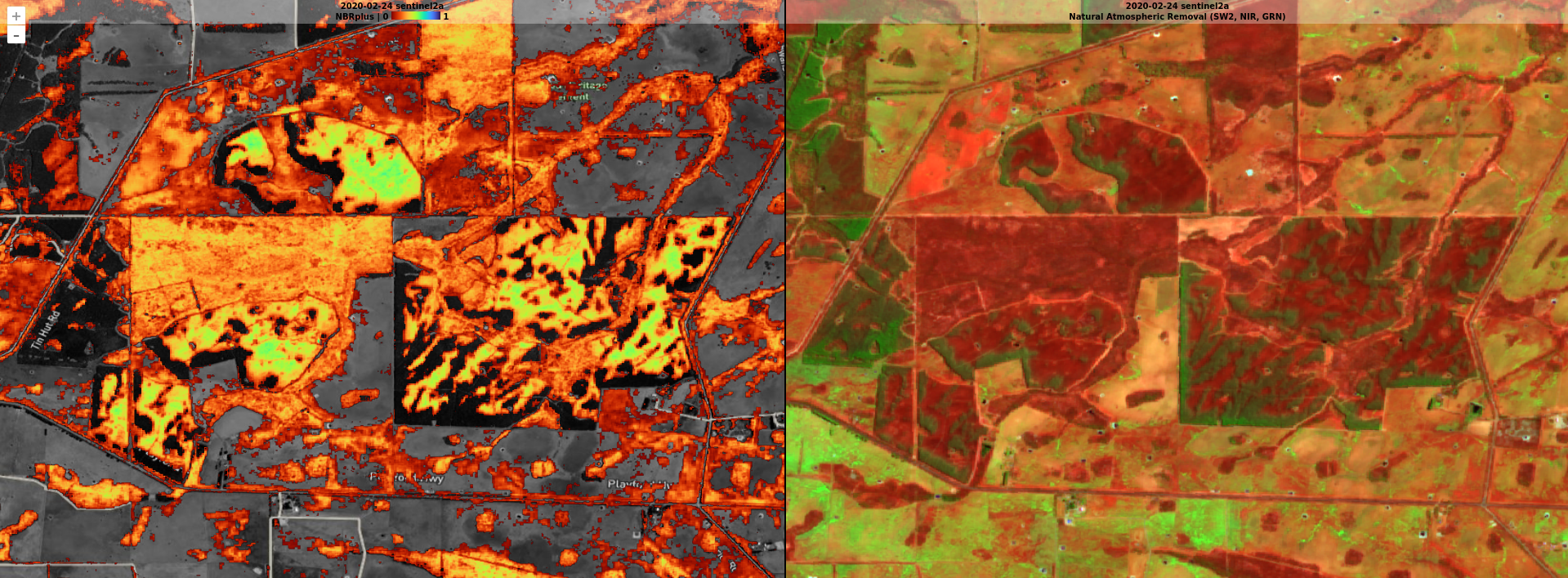 Visualising Burnt Areas