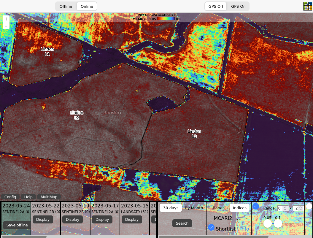 Further setup for examining emerging crops